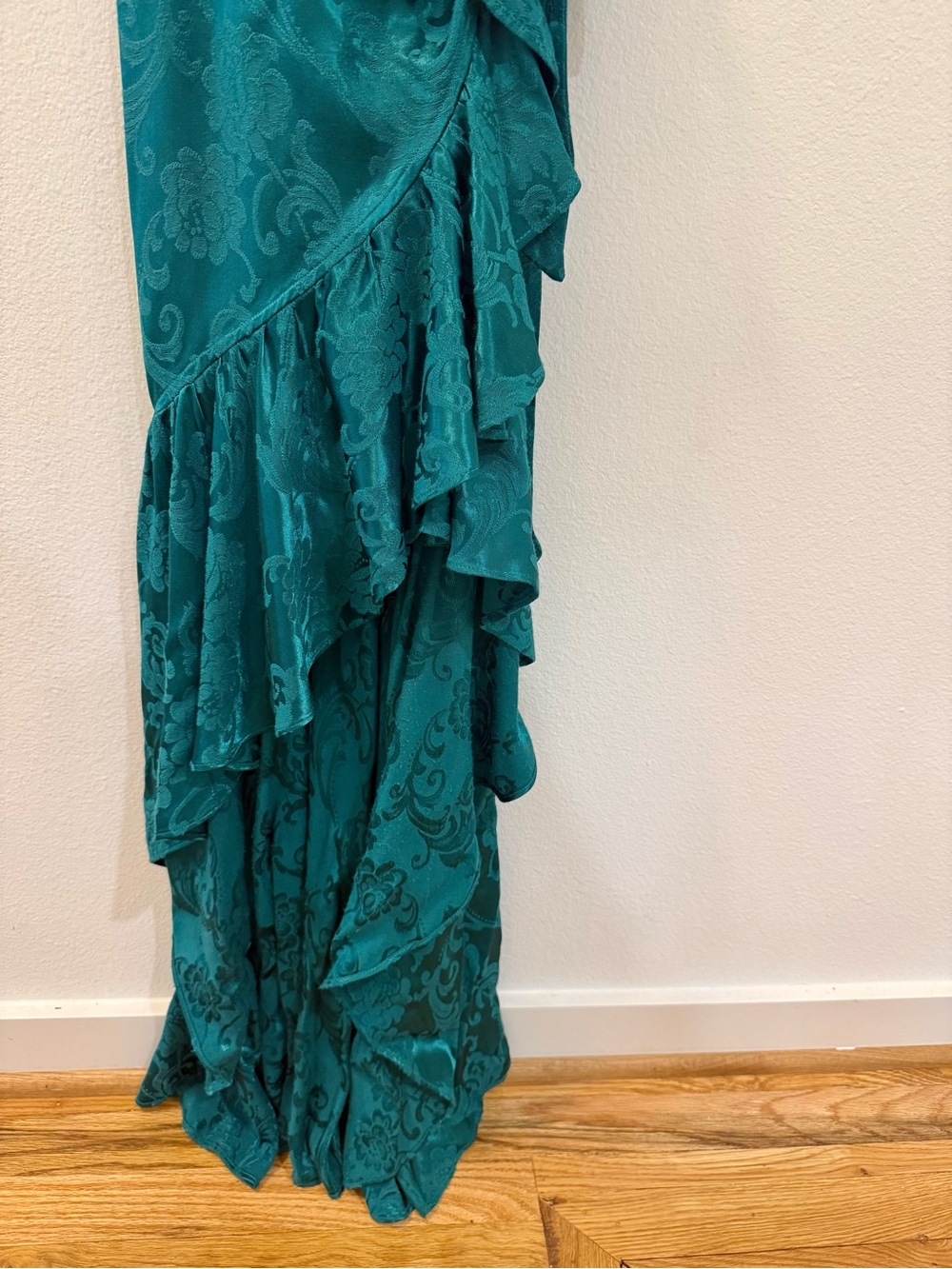 MAJORELLE Claudette Maxi Wrap Dress Green Royale Revolve XXS - Picture 7 of 12